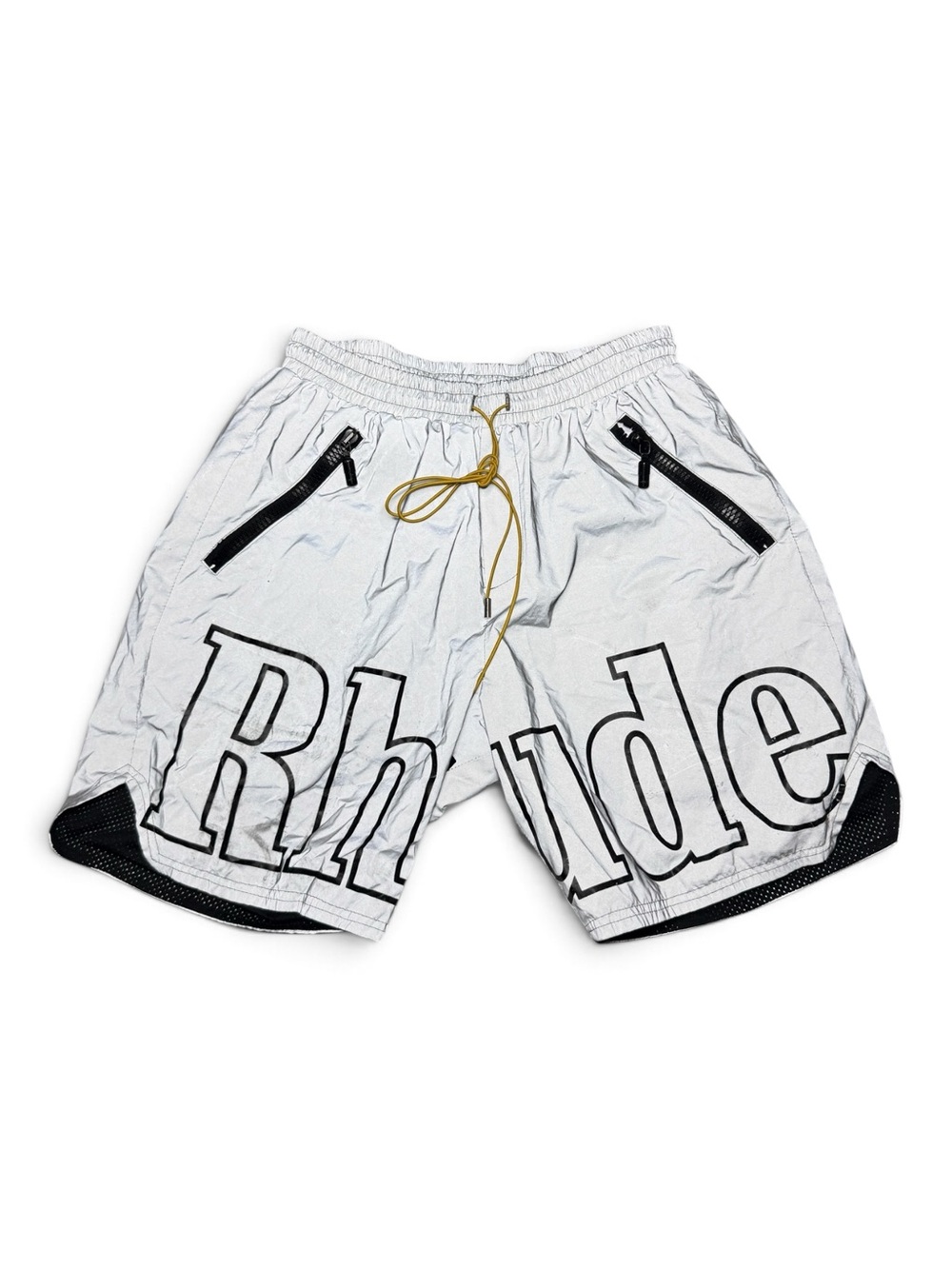 Rhude Reflective Grey Shorts Size Large